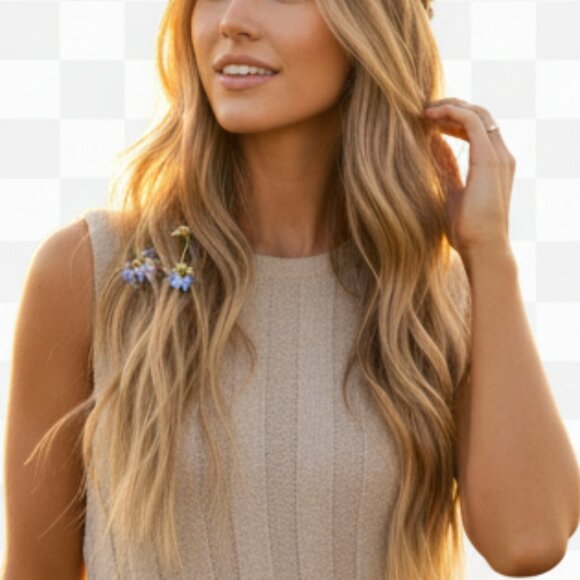 NEW! FREE PEOPLE FP BEACH wide knit dress oatmeal XS - Picture 11 of 11